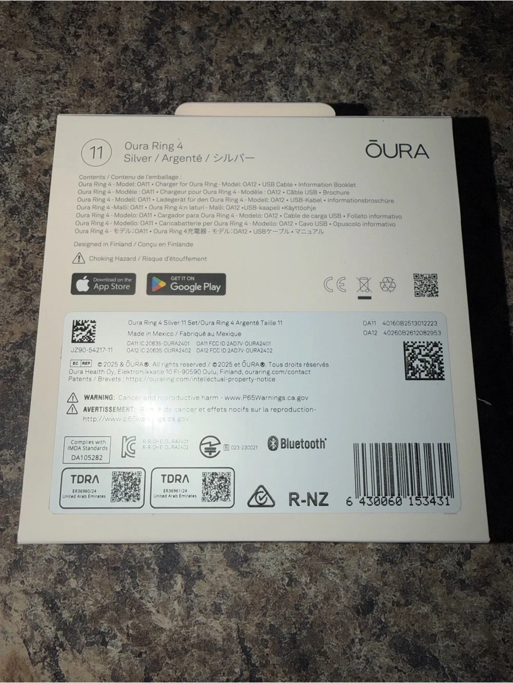 Oura ring 4 size 11 UNOPENED